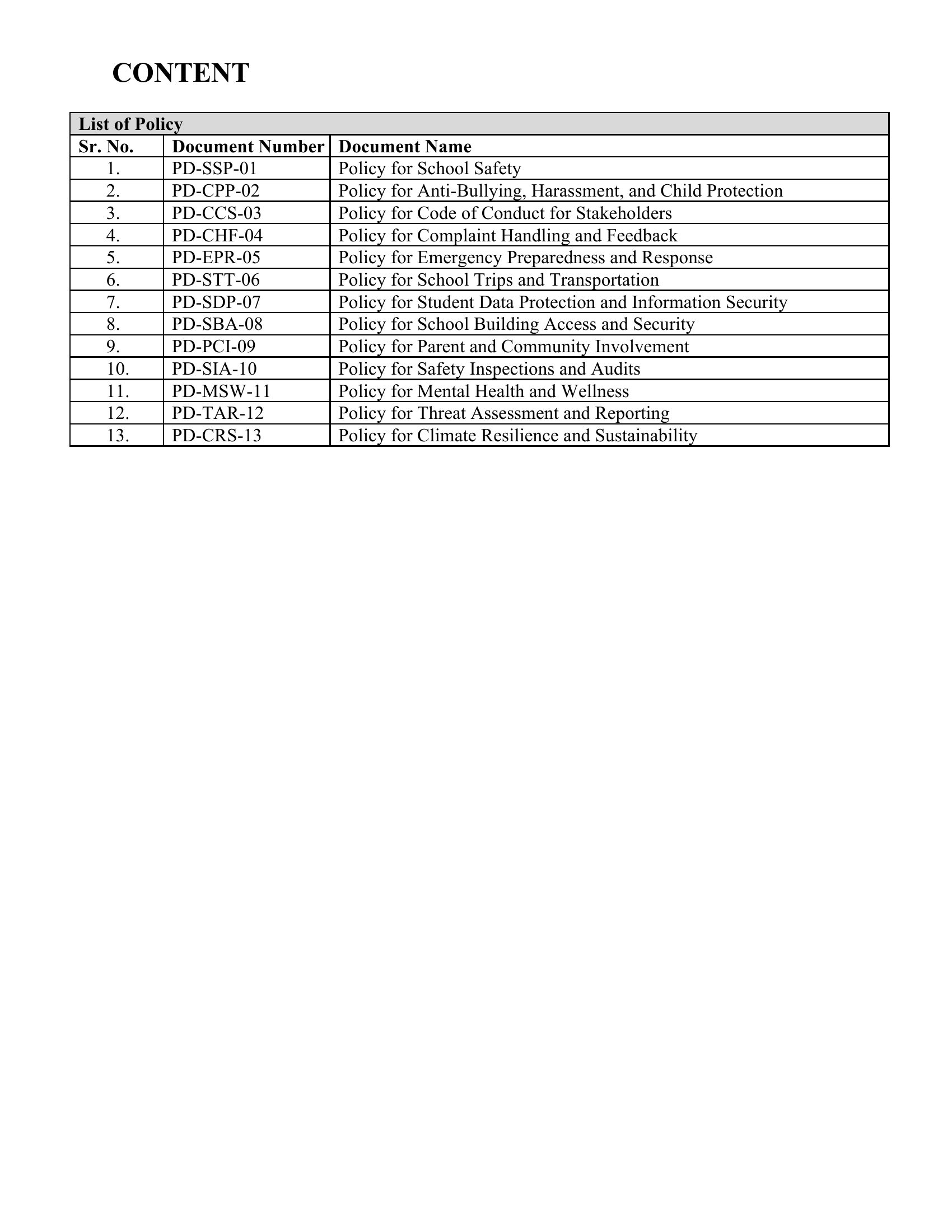 School Safety Management System Documentation Toolkit